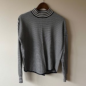 Madewell Mock Neck Striped Sweater - Size M